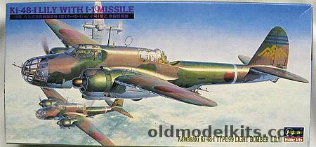 Hasegawa 1/72 Kawasaki Ki-48-I Type 99 Light Bomber Lily With I-1 Missile, NP1X plastic model kit